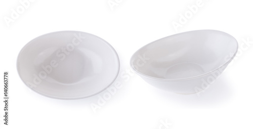 white ceramics bowl isolated on white background