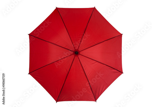 Red umbrella  top view