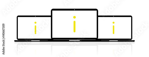Laptop Banner - Info - Hilfe - Auskunft