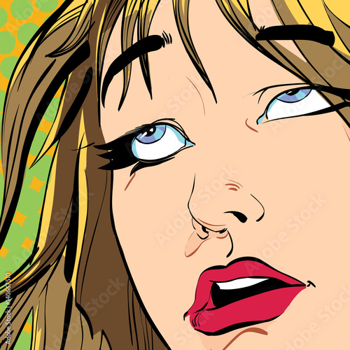 A pretty women looking worriedly. Pretty young women. Glamour girl. Cute woman thinking about something.