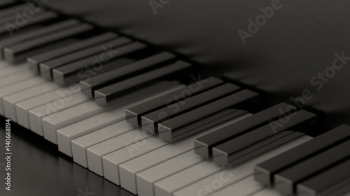 Computer generated piano keys
