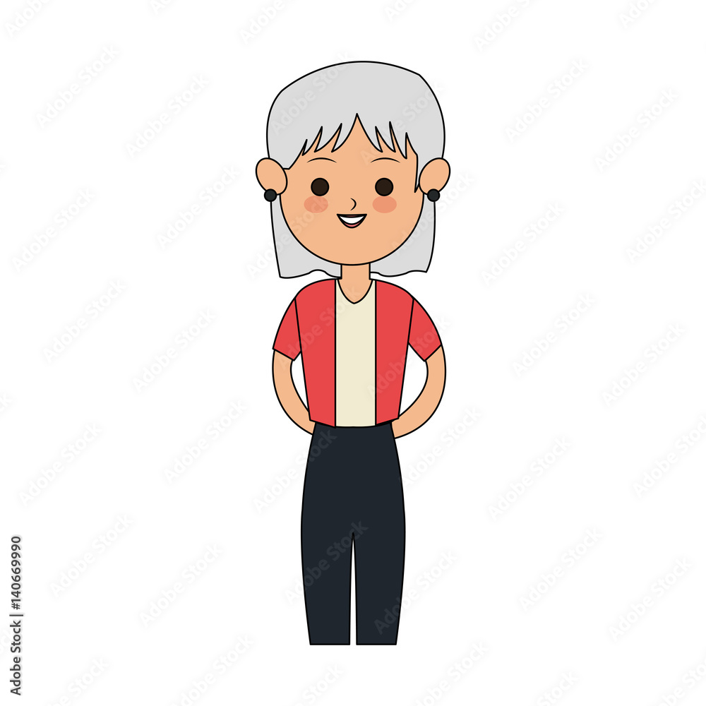 elderly grey hair woman cute cartoon icon image vector illustration design elderly grey hair woman cute cartoon icon image vector illustration design