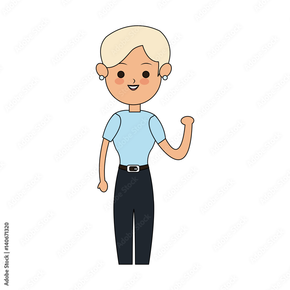 young pretty woman with short hair cute cartoon icon image vector illustration design young pretty woman with short hair cute cartoon icon image vector illustration design