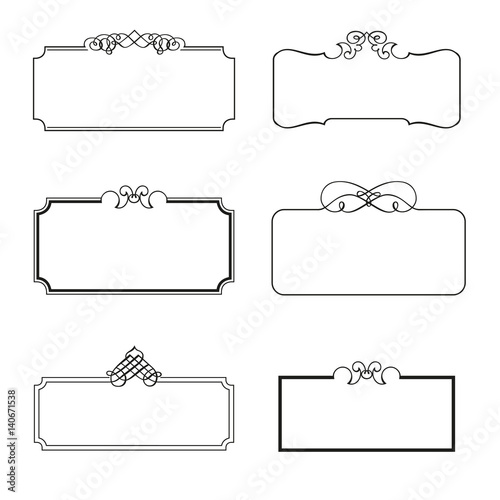 Set of decorative frames vector illustration