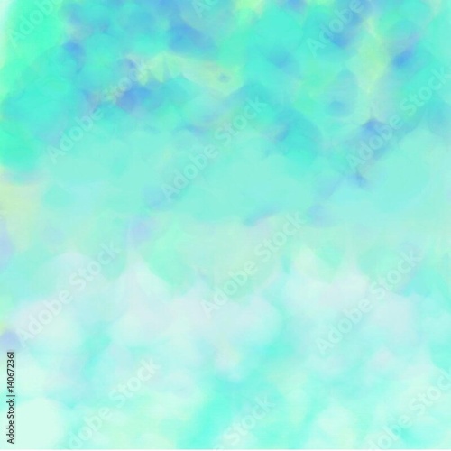 Abstract background of blue flowing paint spots of light and dark throughout the drawing