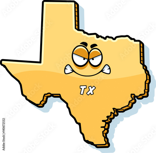 Cartoon Angry Texas