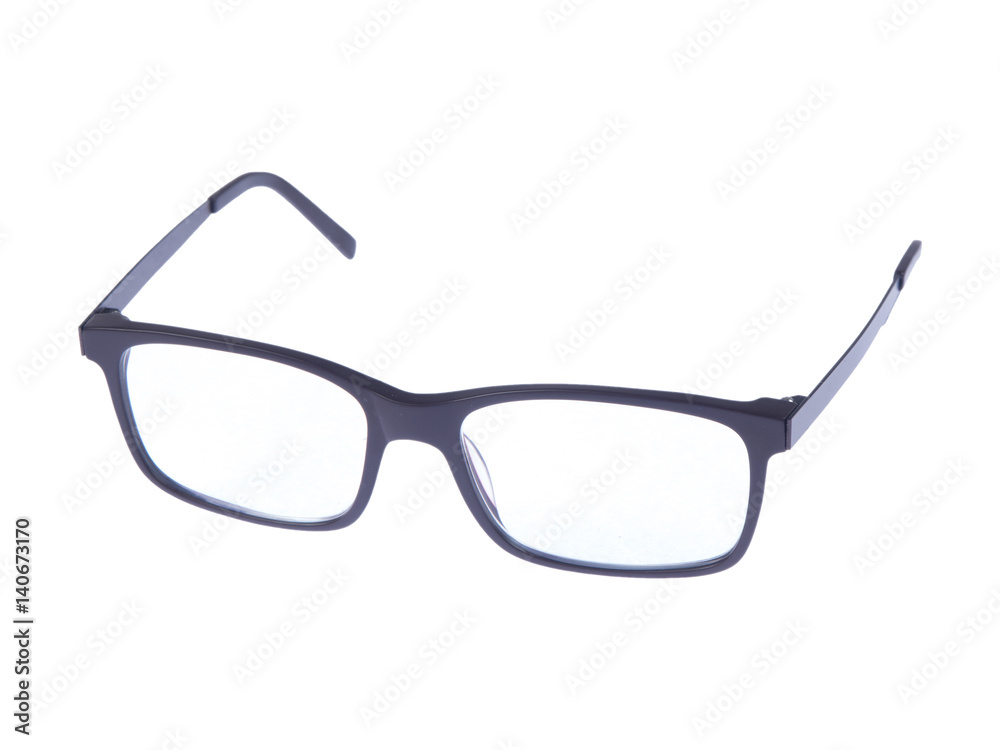 Modern fashion eyeglasses on white isolated background Modern fashion eyeglasses on white isolated background