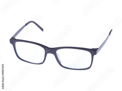 Modern fashion eyeglasses on white isolated background