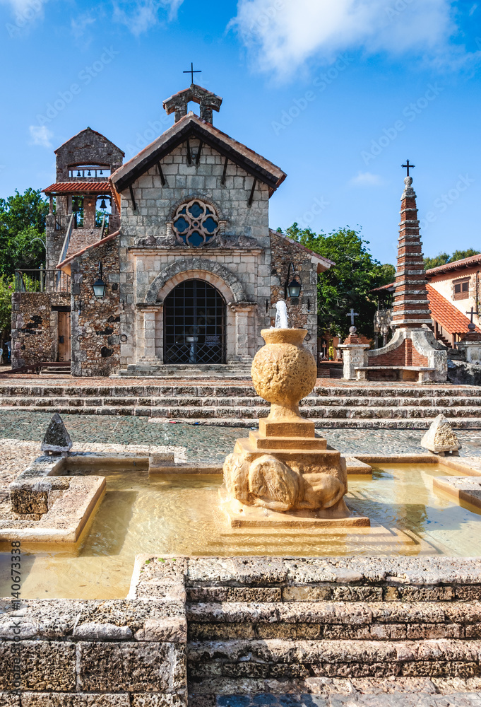 St. Stanislaus Church in Altos de Chavon  - is a re-creation of an ancient Mediterranean style European village located atop the Chavón River in La Romana, Dominican Republic.