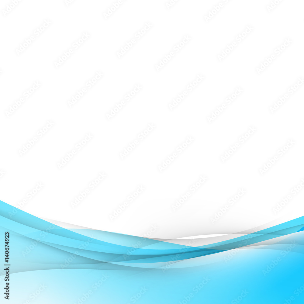 Blue abstract wave modernistic layout