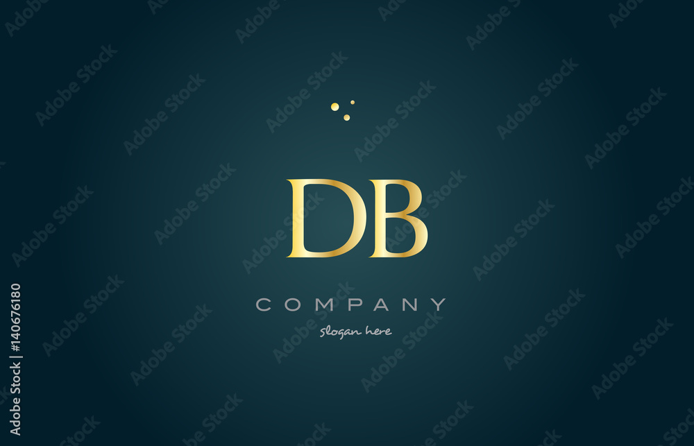 db d b gold golden luxury alphabet letter logo icon template db d b gold golden luxury alphabet letter logo icon template