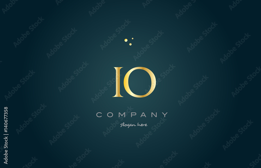 io i o gold golden luxury alphabet letter logo icon template io i o gold golden luxury alphabet letter logo icon template