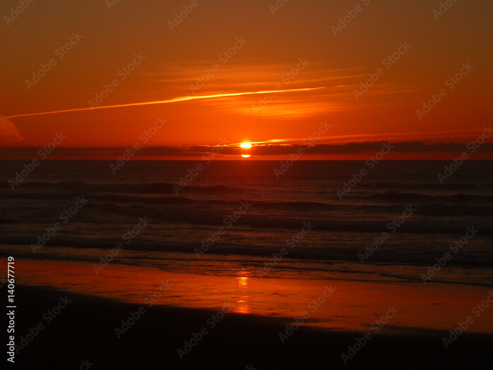 Sunset at Atlantic ocean, Morocco