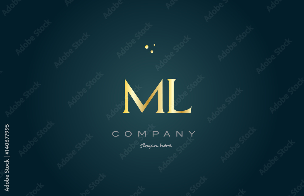 ml m l gold golden luxury alphabet letter logo icon template ml m l gold golden luxury alphabet letter logo icon template