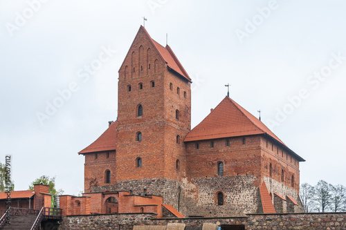 Inner yard of Castle in Trakai. Lithuania 