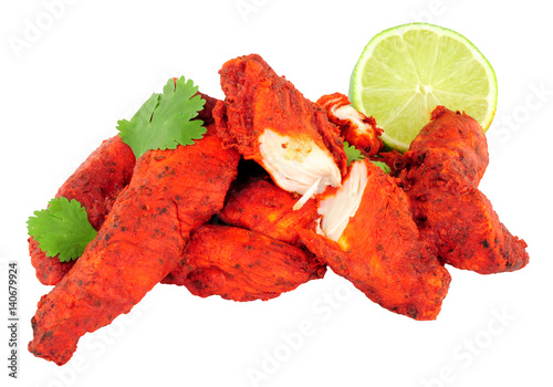 Tandoori Chicken Isolated On A White Background