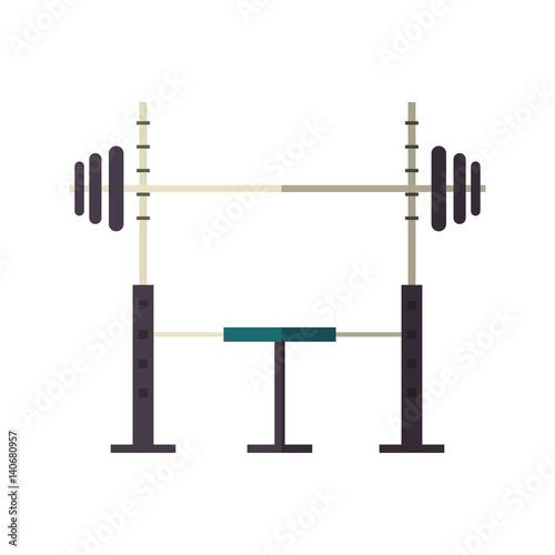 dumbbell icon over white background. vector illustration