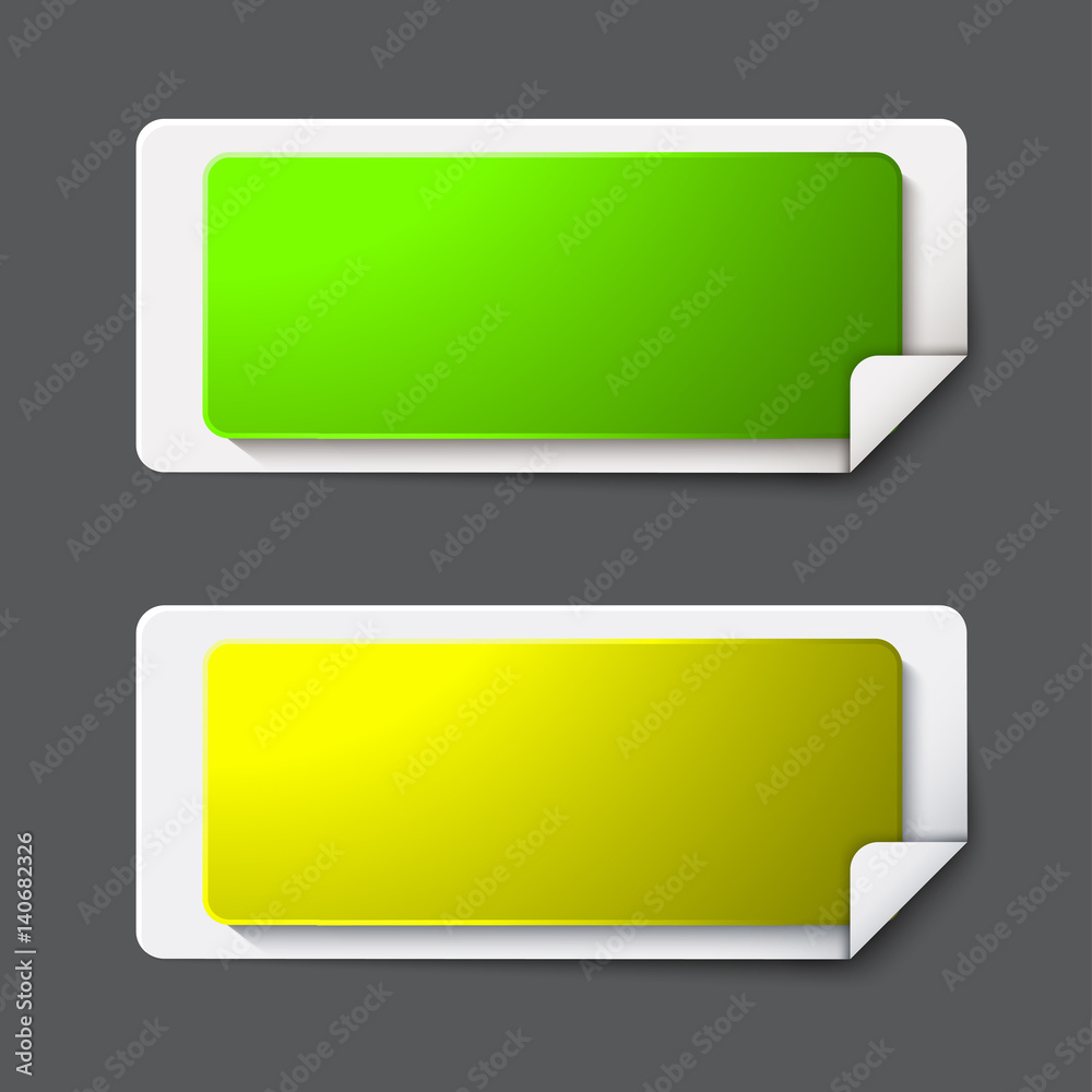 Vector modern banners set on gray background. Vector modern banners set on gray background.