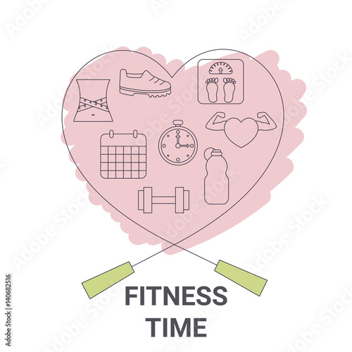 Fitness time concept.