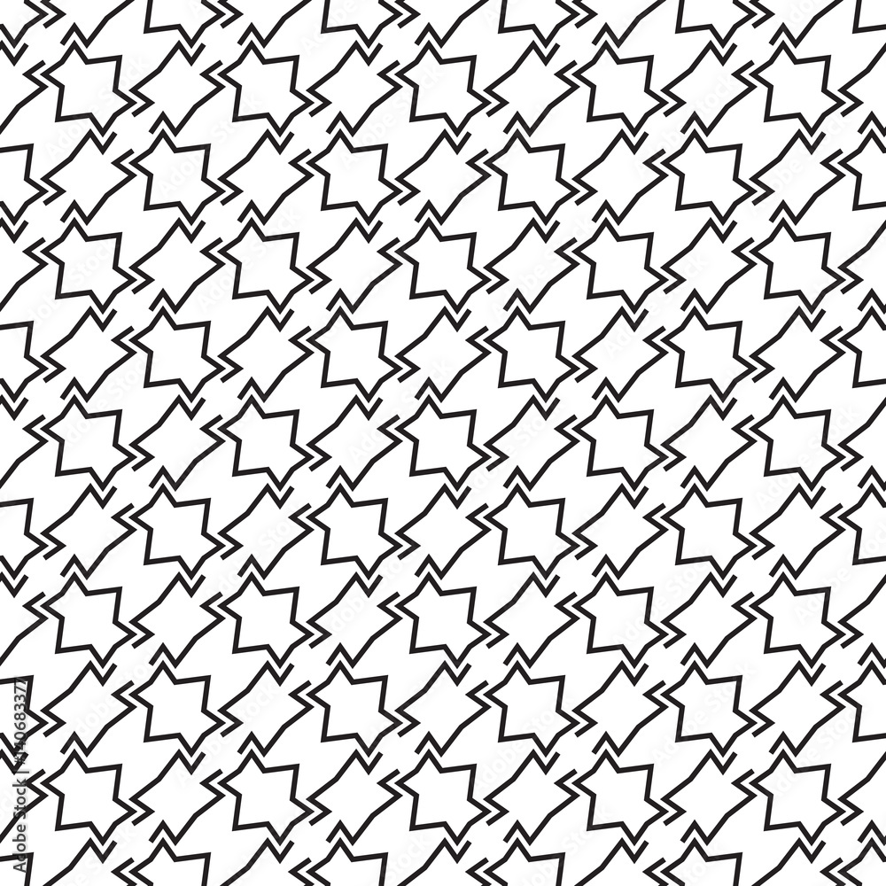 Black and white minimalistic seamless vector pattern