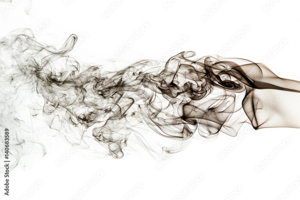 abstract black smoke on white background abstract black smoke on white background