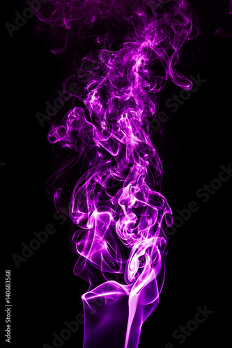 Purple smoke on a black background