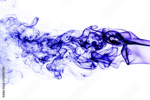 blue smoke on white background