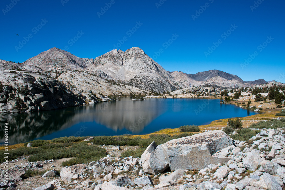 Evolution Lake on the John Muir Trail in Kings Canyon National Park