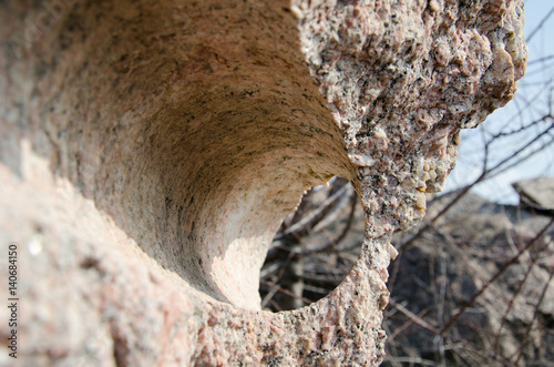 Canvas Print A hole in a stone