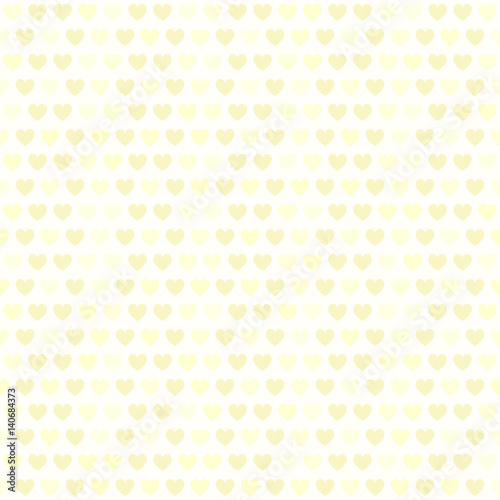 Yellow heart pattern. Seamless vector