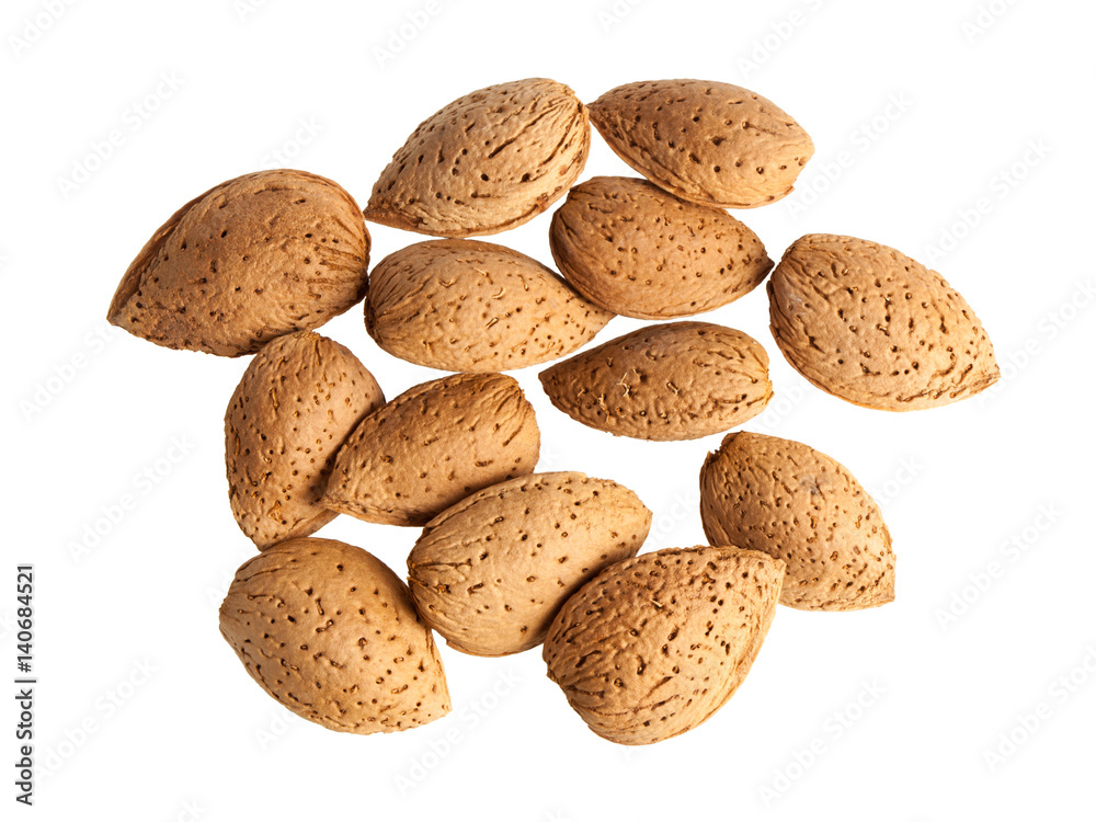 Almonds isolated on white Almonds isolated on white