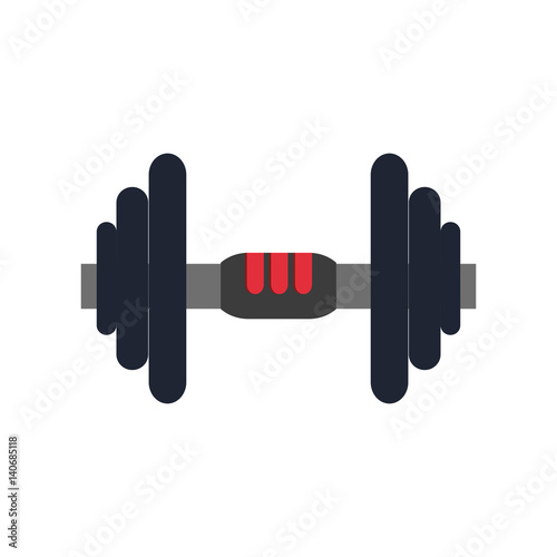 dumbbell icon over white background. vector illustration