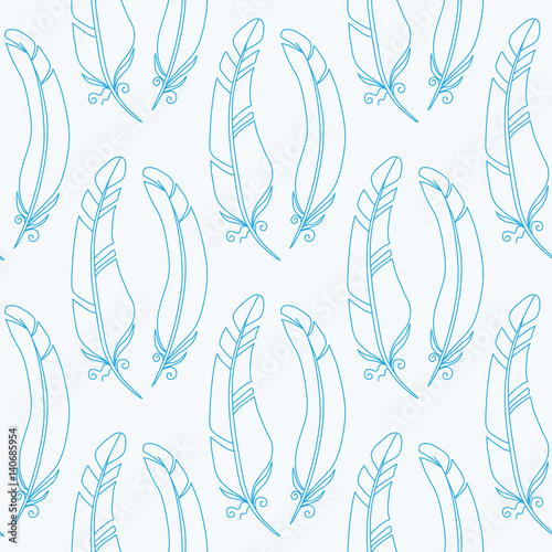 Seamless feather pattern