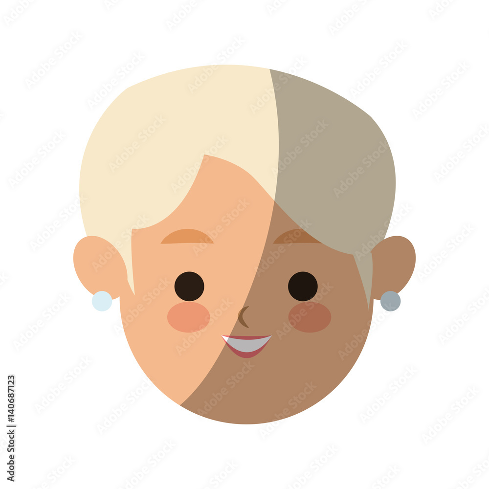 woman face cartoon icon over white background. colorful design. vector illustration woman face cartoon icon over white background. colorful design. vector illustration