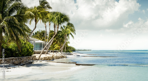 Panorama of paradise beach on Grand Cayman