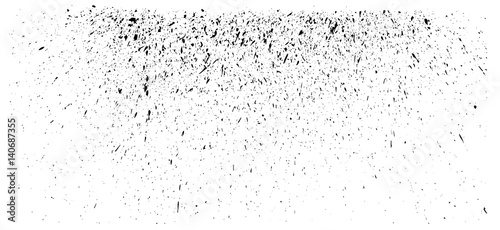 Small particles falling. Spray effect. Scatter falling black drops. Hand made grunge texture. Vector illustration