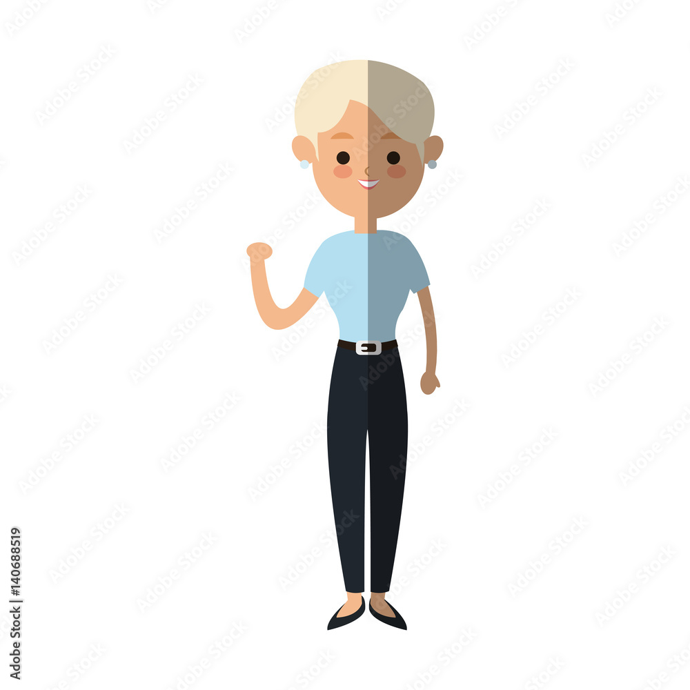 young woman cartoon icon over white background. colorful design. vector illustration young woman cartoon icon over white background. colorful design. vector illustration