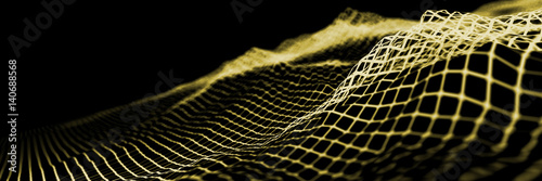 Abstract wireframe background, 3d rendering