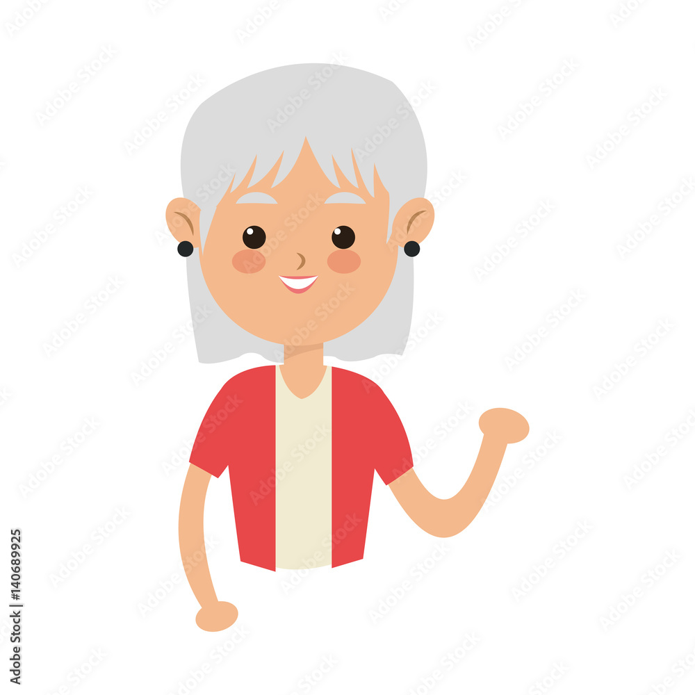 old woman cartoon icon over white background. colorful design. vector illustration old woman cartoon icon over white background. colorful design. vector illustration