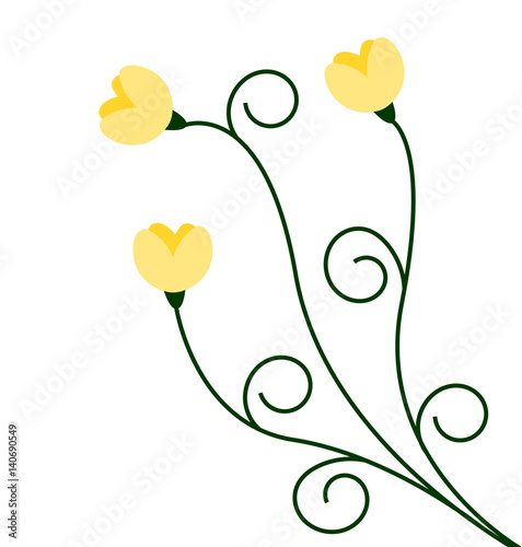 Yellow Floral Background