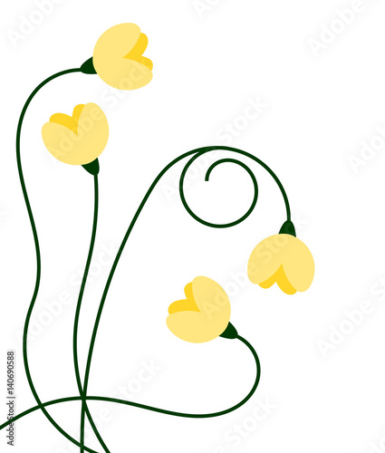 Yellow Floral Background