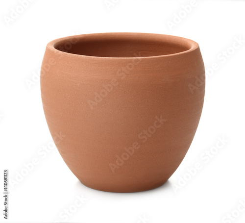 Empty unpainted clay pot
