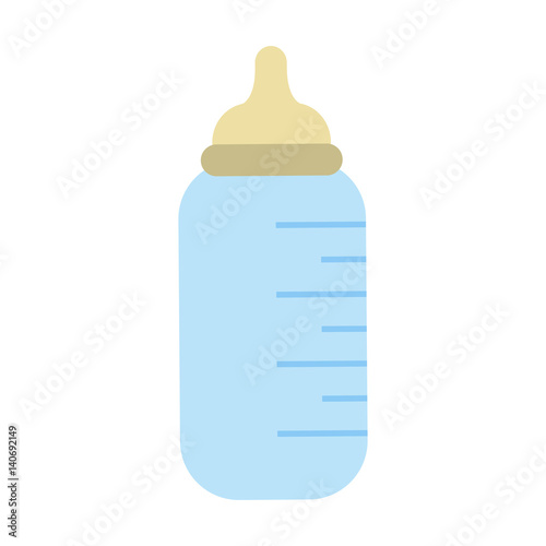 baby bottle icon over white background. colorful design. vector illustration
