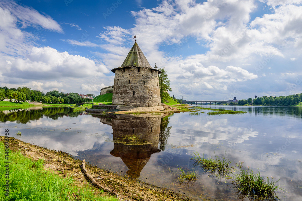 The ancient Kremlin in the city of Pskov in Russia