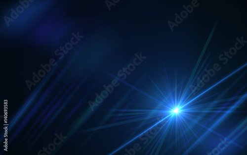 Fototapeta Naklejka Na Ścianę i Meble -  Modern lens flare blue background streak rays (super high resolution)