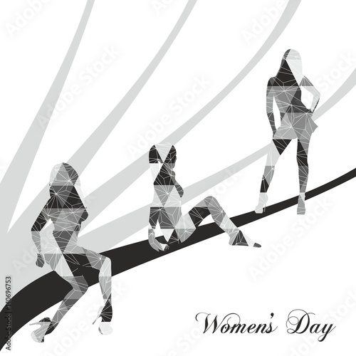 Obraz na płótnie Women's Day - postaci kobiet piękne i seksowne w salonie