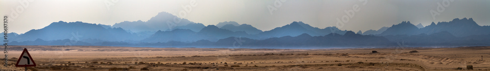 The desert and mountains