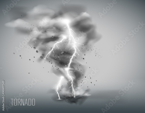 tornado on a simple background. Vector illustration.