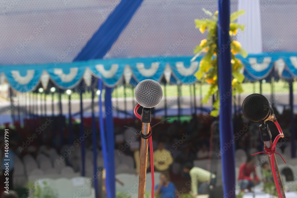 Microphone on stage.