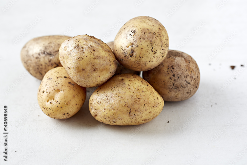 Potatoes isolated on white background Potatoes isolated on white background